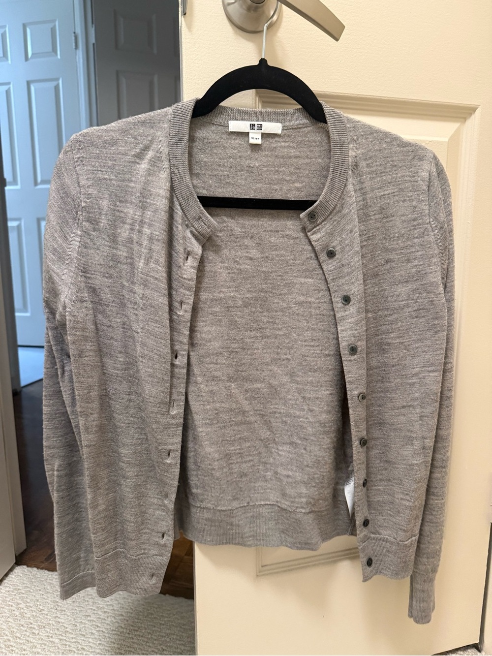 UNIQLO Gray 100% Wool Cardigan